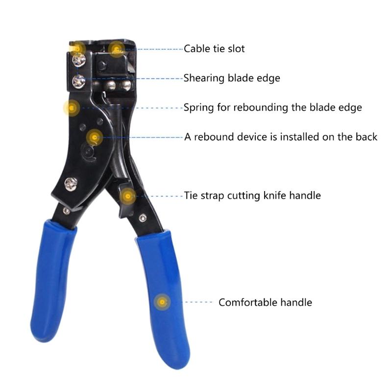 Professional Nylon Strap Tensioning Tool With Built In Cutter Ziptie Cutter And Tightener For Plastic Fasteners