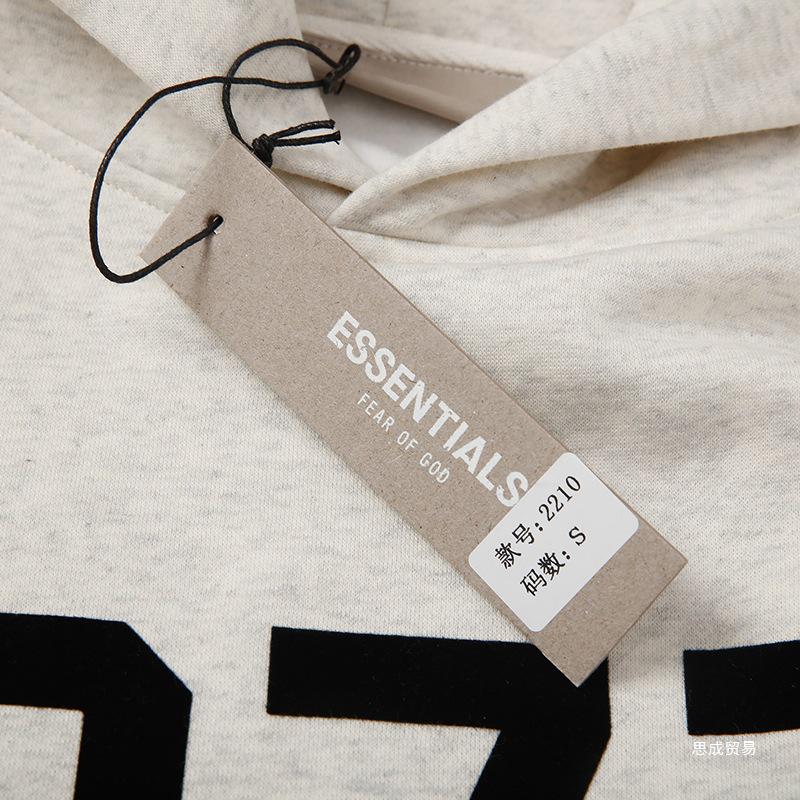 FOG Season 8 Essentials 1977 Flocked Hoodie - Loose Casual Sweatshirt 22SS Collection