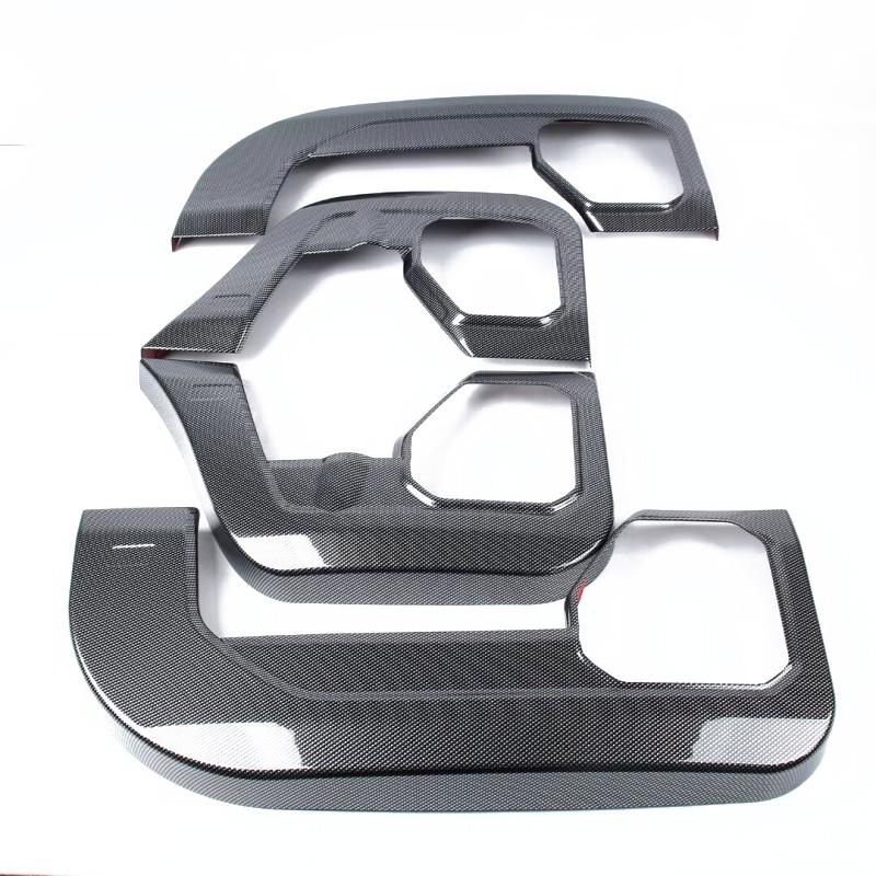 For Chery Jetour Traveller T2 2024 ABS Carbonfiber Car Door Kick Guard Anti-Scratch Dust-Proof Doormat Interior Accessories