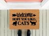 Welcome Cat Doormat I Hope You Like Cat Door Mats Please Take Off Your Shoes Home Decor Doormat