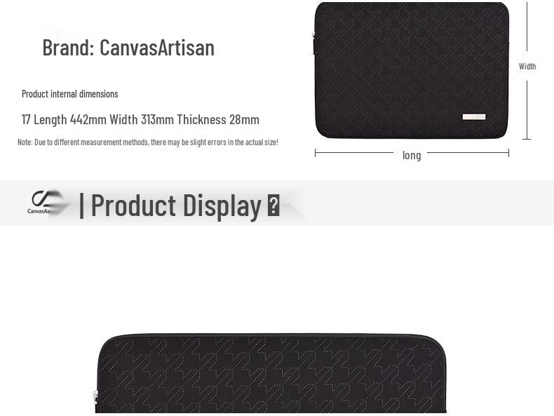 17-inch Faux Leather Laptop Sleeve and Computer Bag