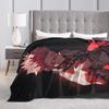 Anime Jujutsu Kaisen Flannel Throw Blankets Manga Blankets for Bed Bedroom Warm Bedspread,