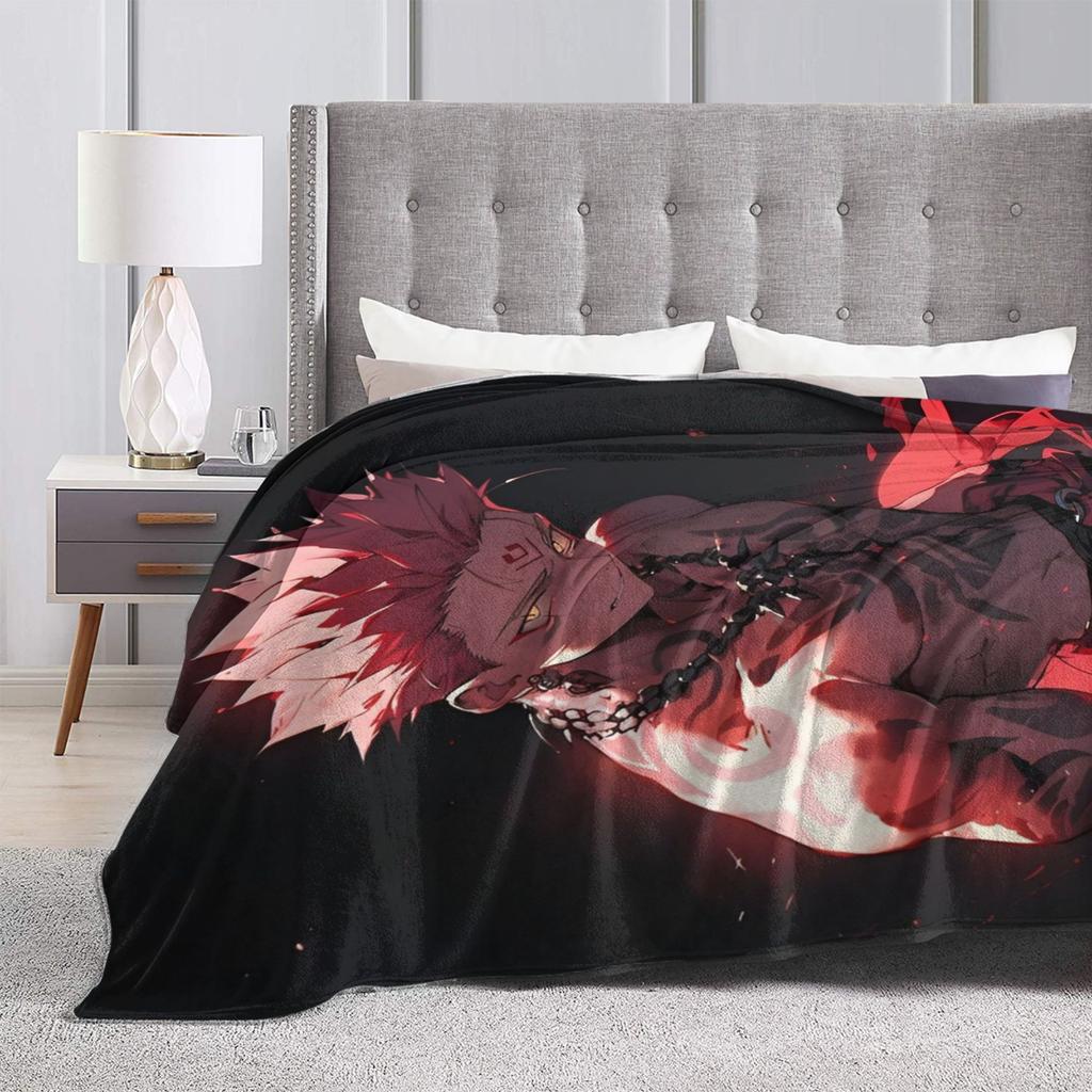 Anime Jujutsu Kaisen Flannel Throw Blankets Manga Blankets for Bed Bedroom Warm Bedspread,