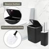 6Piece Bathroom Organizer Set with Toothbrush Cup Hydraulic Cup Trash Can Cleaning Brush Durable Construction