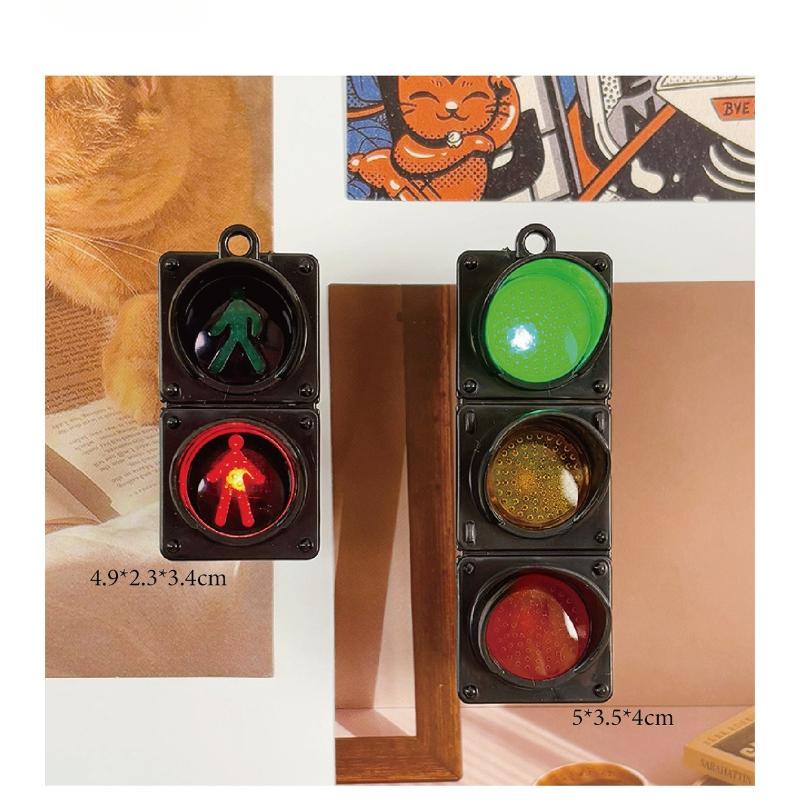 Traffic Toy Pedestrian Light New Traffic Light Magnetic Refrigerator Stickers Creative Magnetic Decoration Accessories