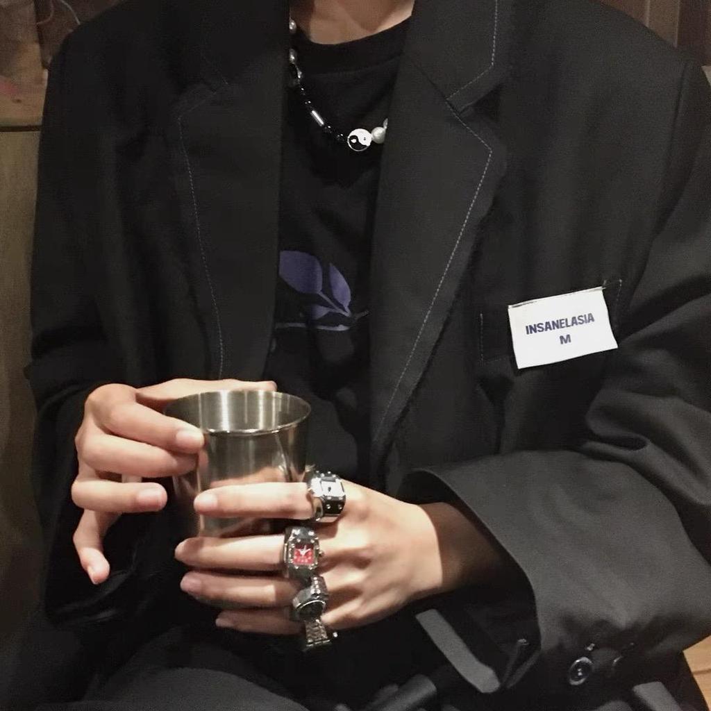 Korean Style Retro Hipster Watch Ring - Trendy Men's Hand Jewelry Accessory