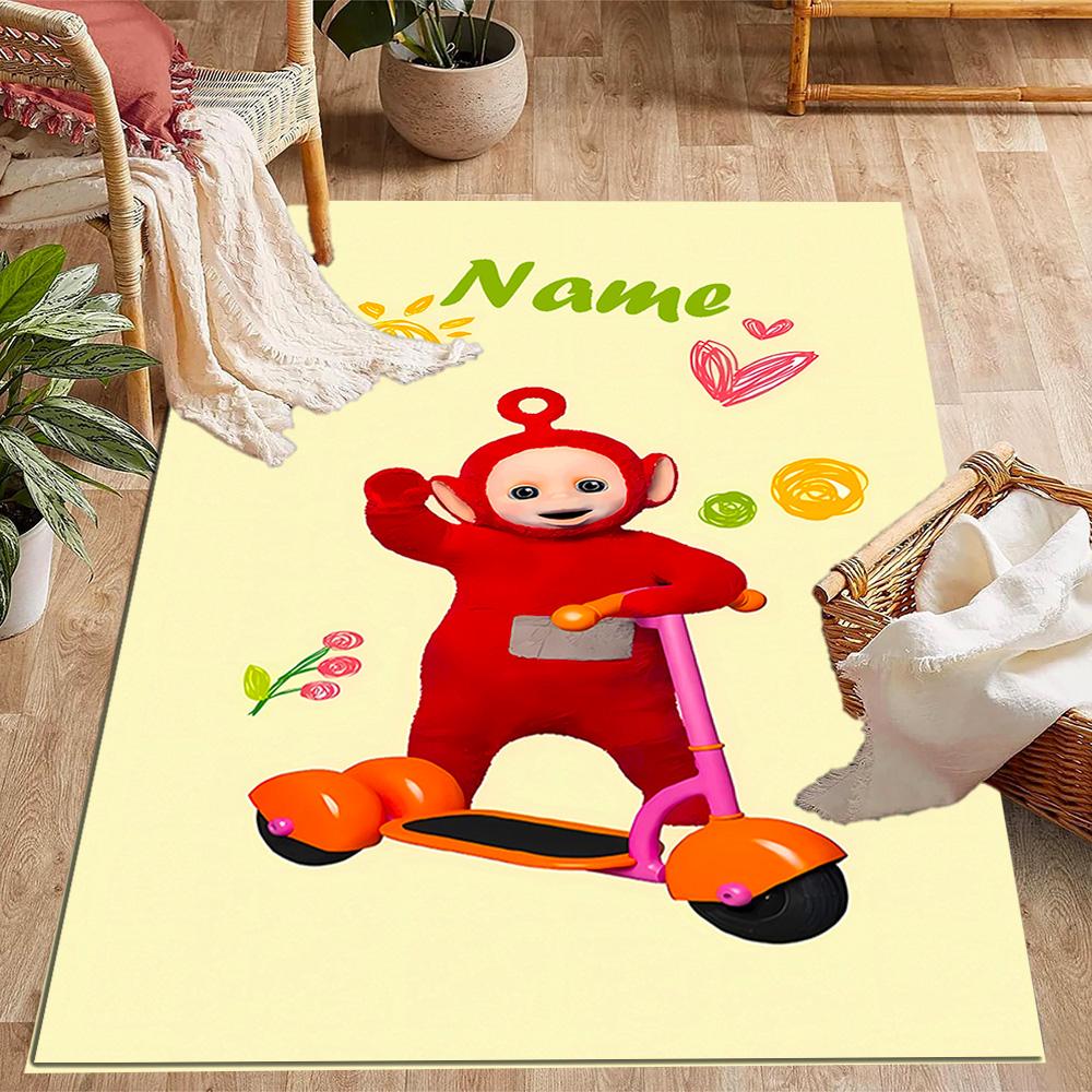 Purple Teletubby Space Customize Your Name Floor Rug Office Rug Design for Decorate room Dormitory Balcony Outdoor Anti-slip Rug Office home decor