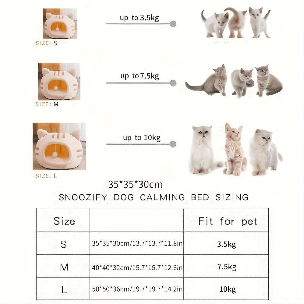 Semi-enclosed cat-shaped pet bed, washable all-season nest with non-slip bottom for cats & small dogs
