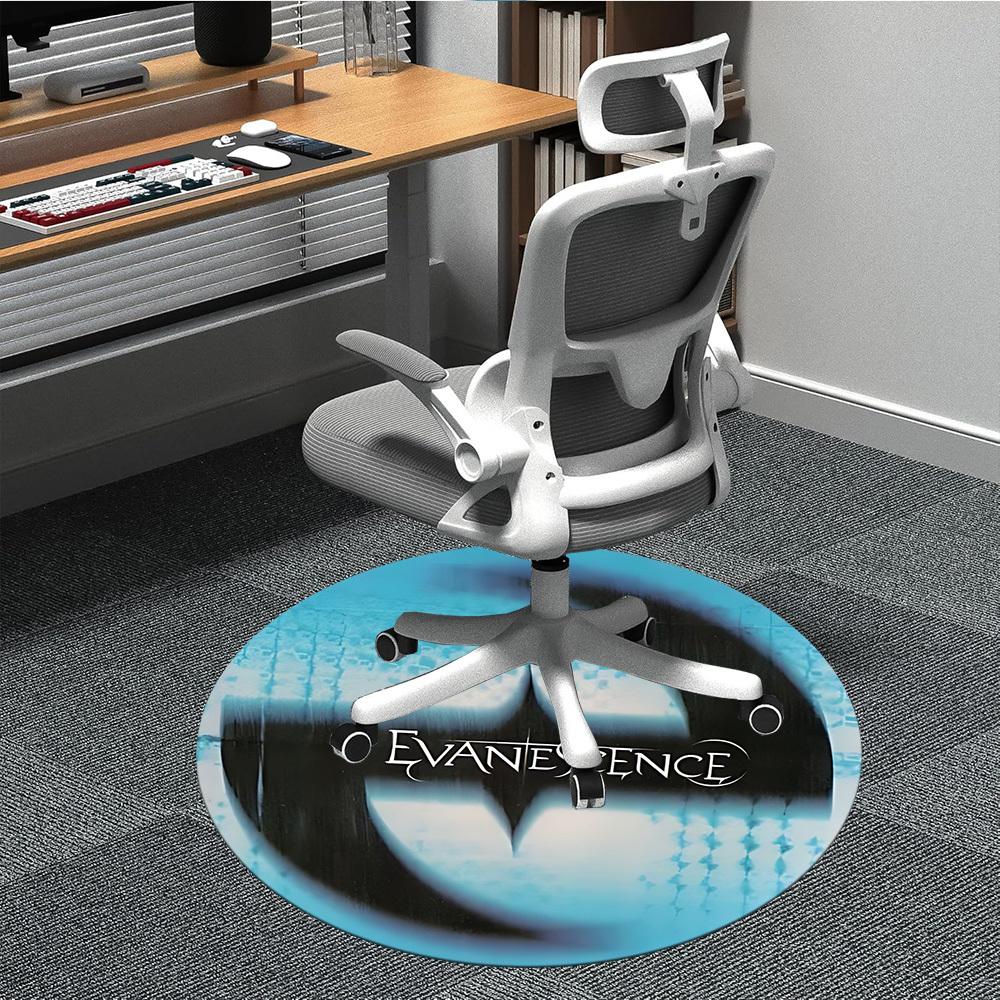 

1PC Evanescence Music Office Round Area Rug, Indoor Mat Suitable For Office, Under Office Chairs Bedroom Living Room Home Decor DT1212096 80cm by 80cm