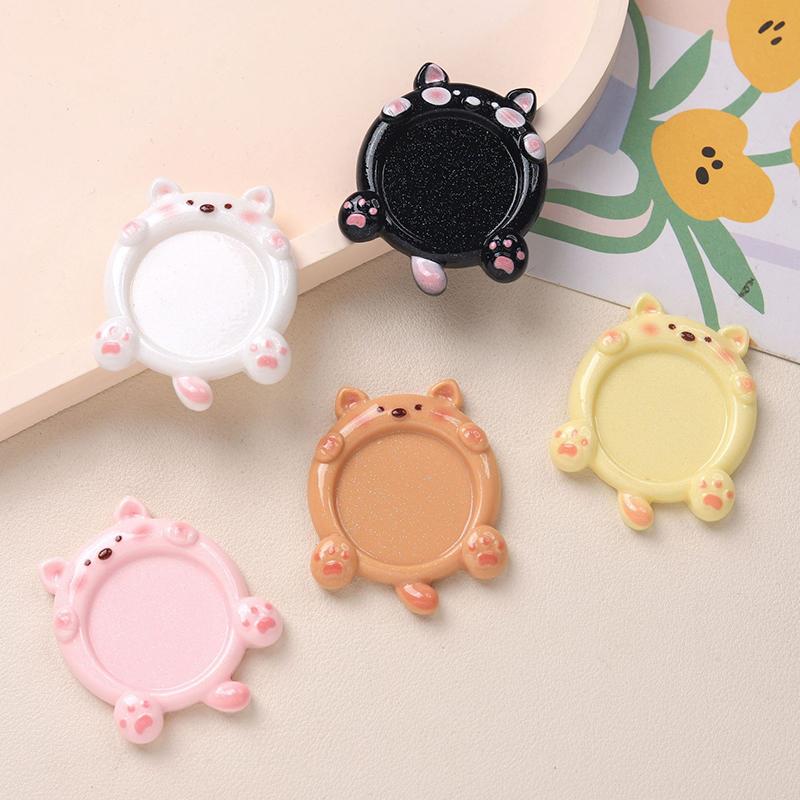 2Pcs Cute Resin Paint Palette Nail Art Palette Nail Art Display Stand Mini Portable Tone Nail Tools Art Supplies Decorative