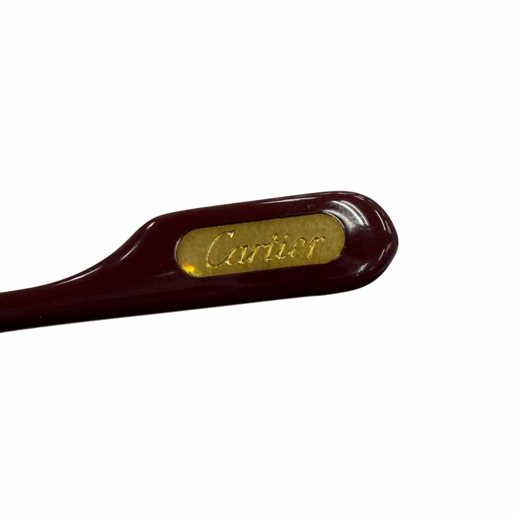 Great Cartier Glasses 2C decor Two Point Rimless gold mens Used