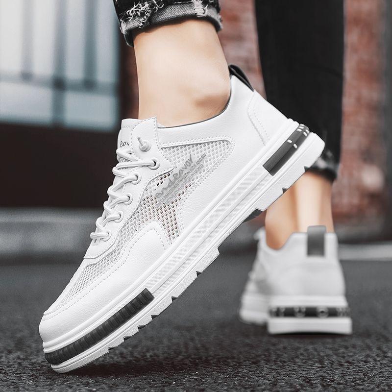 

Модная летняя хит продаж, дышащая и удобная сетчатая повседневная спортивная обувь, удобная и нескользящая мужская повседневная обувь для отдыха на открытом воздухе 44 белый