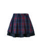 Cotton Rivers Club Layered Check Skirt (Navy)