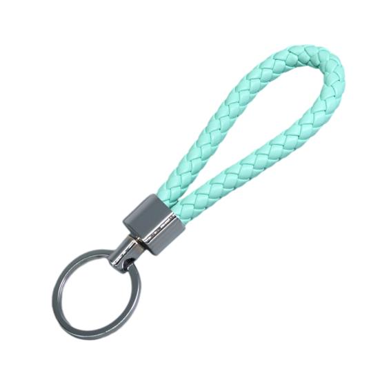 Schlüsselanhänger Lanyard Geflochtenes Seil Kunstleder Angenehmer Griff Schlüsselanhänger Aufhängeseil mit Zinklegierung Schnalle Schlüsselring