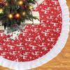 Golden Snowflake Mini Christmas Tree Skirt Carpet