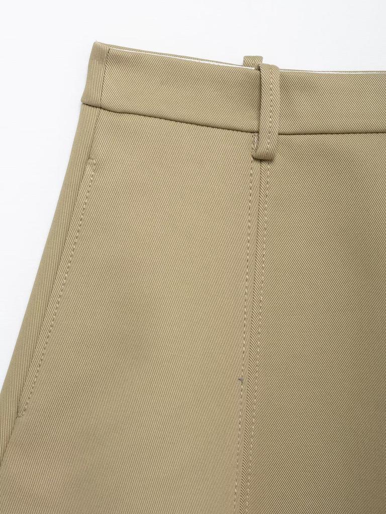 2025 Spring Women's European & American Style Mid-Waist A-Line Skirt