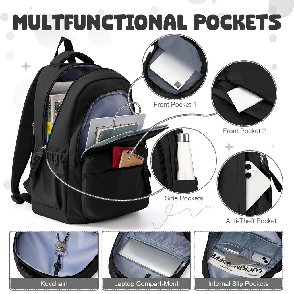 Korean Canvas School Bag Women 2025 New Men'S Minimalist Backpack Versatile Backpack Large Capacity Travel Bag Unisex Rucksack