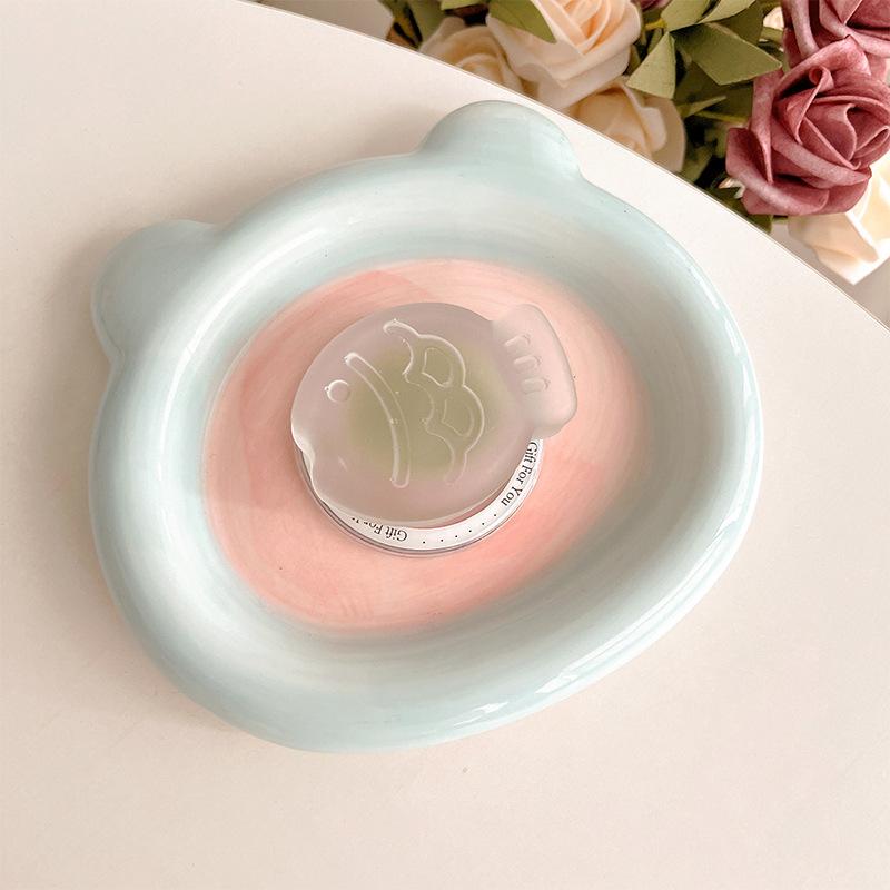 Transparent Matte Sandwich Snapper Burnt Mobile Phone Airbag Bracket Magnetic Suction Retractable Disassembly Portable Wind Woman