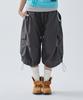 Escape From [Escf X Hot Today] Utility Folding Bermuda String Cargo Pants Charcoal