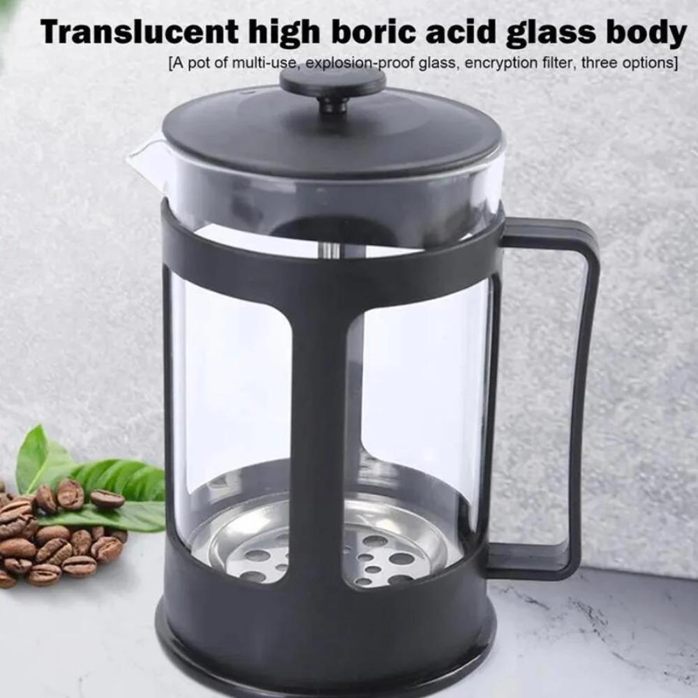 French Press Coffee Maker with Filter Multifunctional Coffee Brewer Heat Resistant Pour Over Coffee Tea Pot for Travel Camping