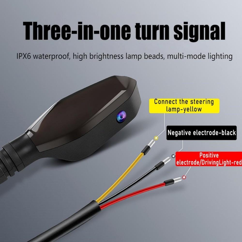 Sequential Flowing Motorcycle Led Turn Signal Blinker Running Light Indicators