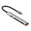 Type C Hub 2.0 with 5 Ports Aluminum Alloy USB 2.0 Hub Type C Splitter Extender for Laptop PC MacBook Pro Surface Pro and Mor