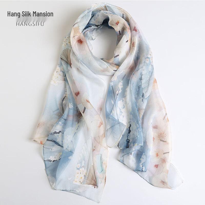 

Hang Sifu 100% Mulberry Silk Chiffon Scarf Shawl