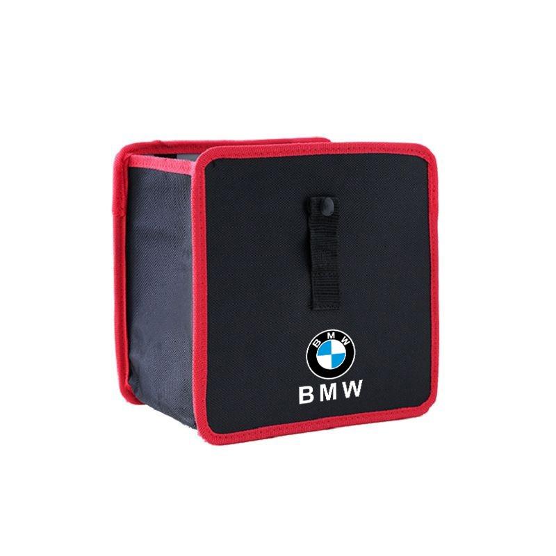 Portable Car Storage Box Foldable Hanging Trash Can Storage Case For BMW X1 X2 X3 X5 X6 X7 G30 G20 G32 G11 G12 F30 F34 Sticker