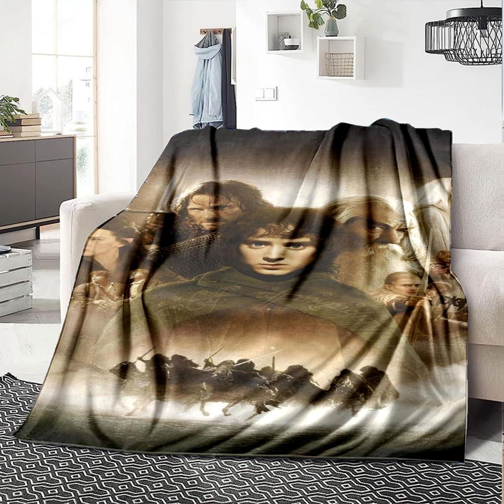 The Lord of the Rings Theme Printed Blanket - Perfect for Couch, Bed, Travel & Outdoor Use | Machine Washable, Cozy & Durable.