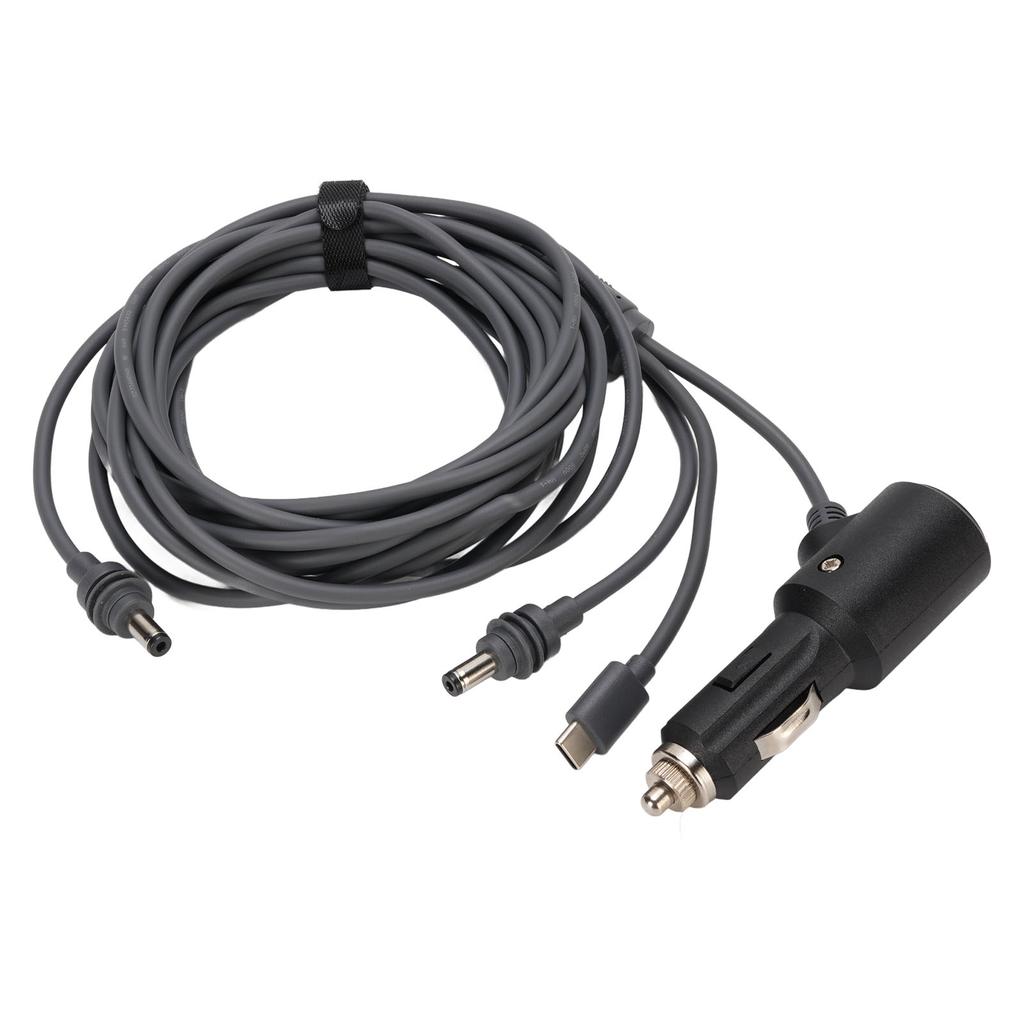 Satellite 3 in 1 Power Cable Rain Proof USB C 12 to 20V Cigarette Lighter DC Male Extension Power Cord for Disc Antenna