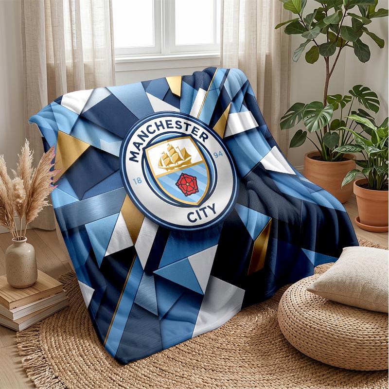 Manchester City Theme blanket Soft Flannel Blanket Plush Throw Blanket Cozy Sofa Bed Blanket for Home Decor