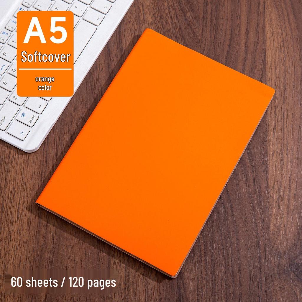 A5 Sheepskin Soft Leather Notebook – Customizable, Logo Printable, Thick Business Office Design