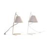 Modern Desk Lamp - DKD Home Decor - Golden - Metal - Linen - 50 W - Grey - 25x31x57 Cm - 2 Units - Is Fragile