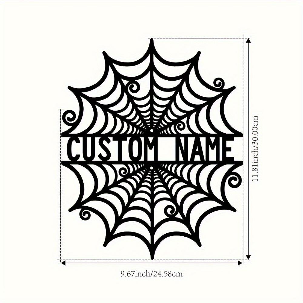 Винтажная Железная Паутина Настенная Скульптура Персонализированное Семейное Имя Рустикальный Декор Дома Хэллоуинский Подарок