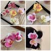 Cloth Flower Hair Claw Bohemia Barrettes Large Shark Clip Creative Orchid Hair Clip  Daily