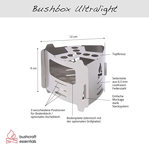 Bushbox Ultralight Outdoor Pocket Stove, a fire pit and outdoor cooker