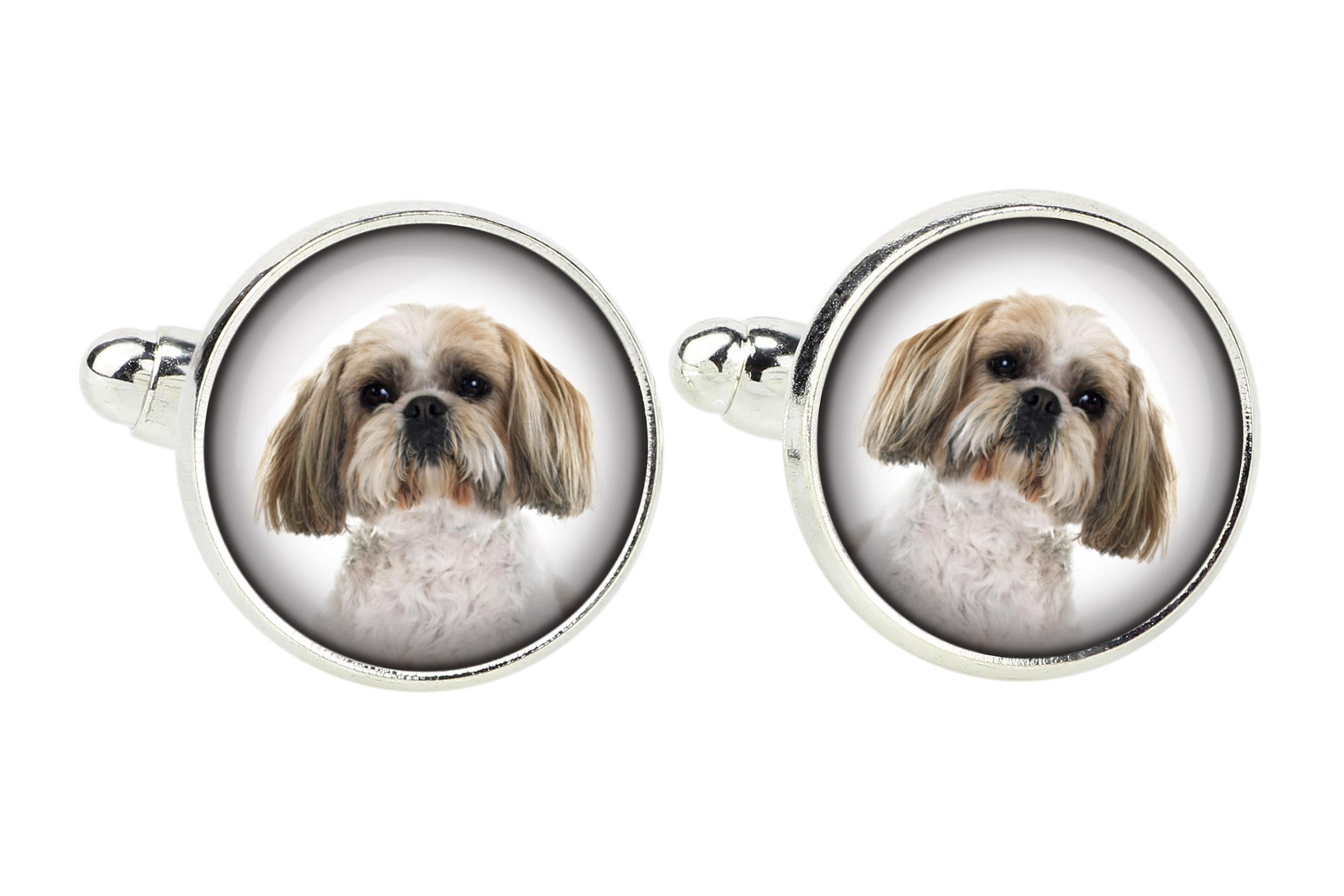 

Shih Tzu, Chrysanthemum Dog - cufflinks, a shirt accessory, a shirt pendant from the Art-Dog brand срібний