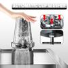 Automatic Glass Rinser Powerful Cup Washer for Kitchen Sink Stainless Steel Baby Bottle Cleaner Cup Washer for Sink with Brush
