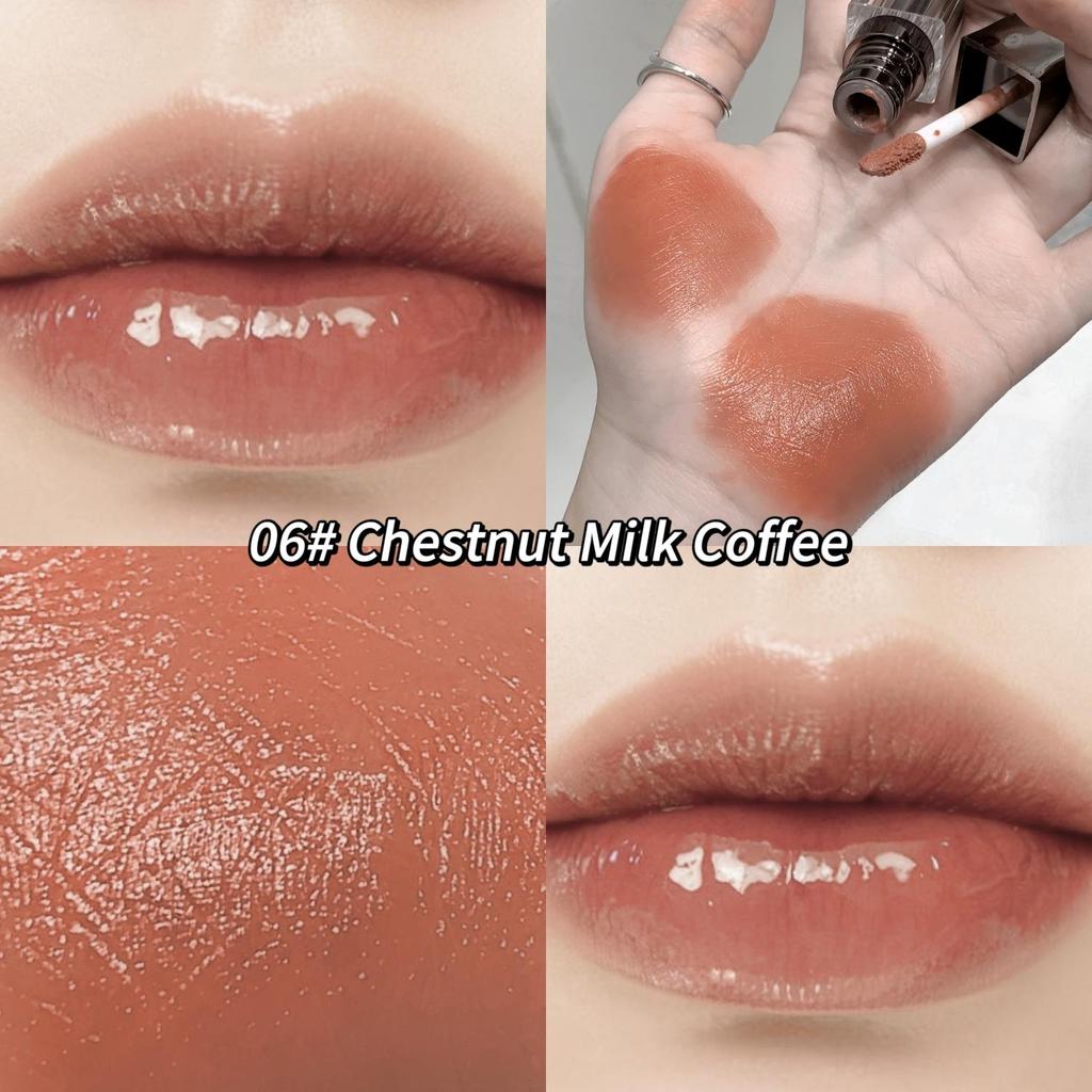 SHAQINUO 6-color Water Light Lip Gloss Moisturizing And Smooth Texture Long-lasting Lip Glaze Easy To Color Lipstick