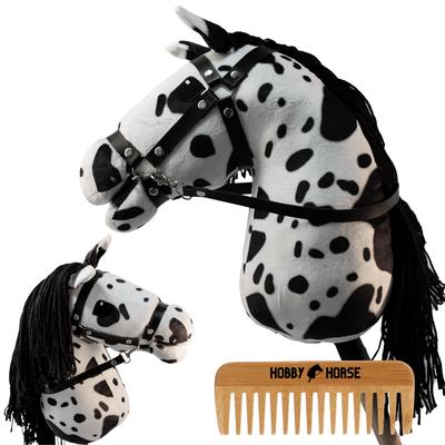Hobby Horse Horse On A Stick Horse Horse Head Pattoon Black And White + Comb [M-Hobbyhorse11]