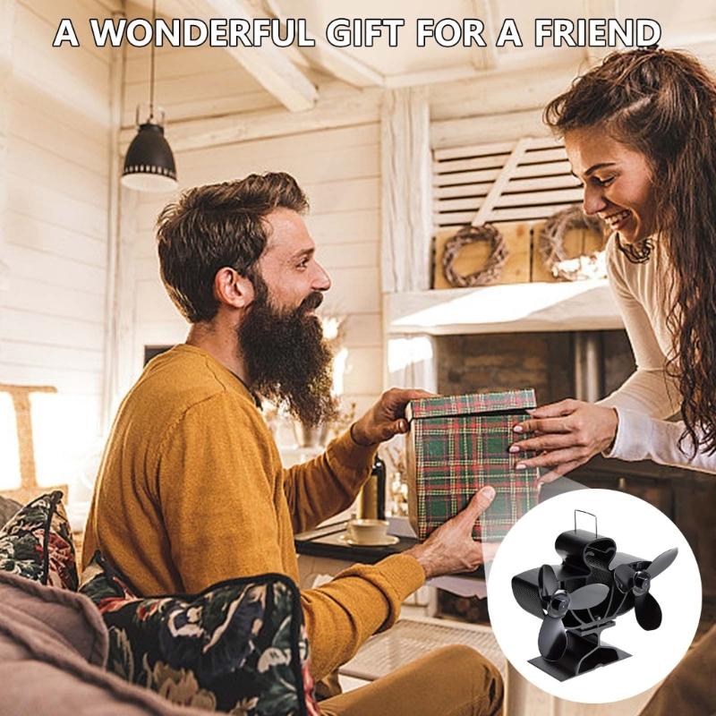 Wood Burning Stove Fan Replacement Wood Burners Double Head Shape Fireplaces Fan Stove Accessories Energy Saving