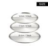 10-Piece Stainless Steel Dinner Plates, Round Salad Dessert Plates, Serving Plate for Home Kichten, Outdoor Camping, Snack, Pizza and BBQ