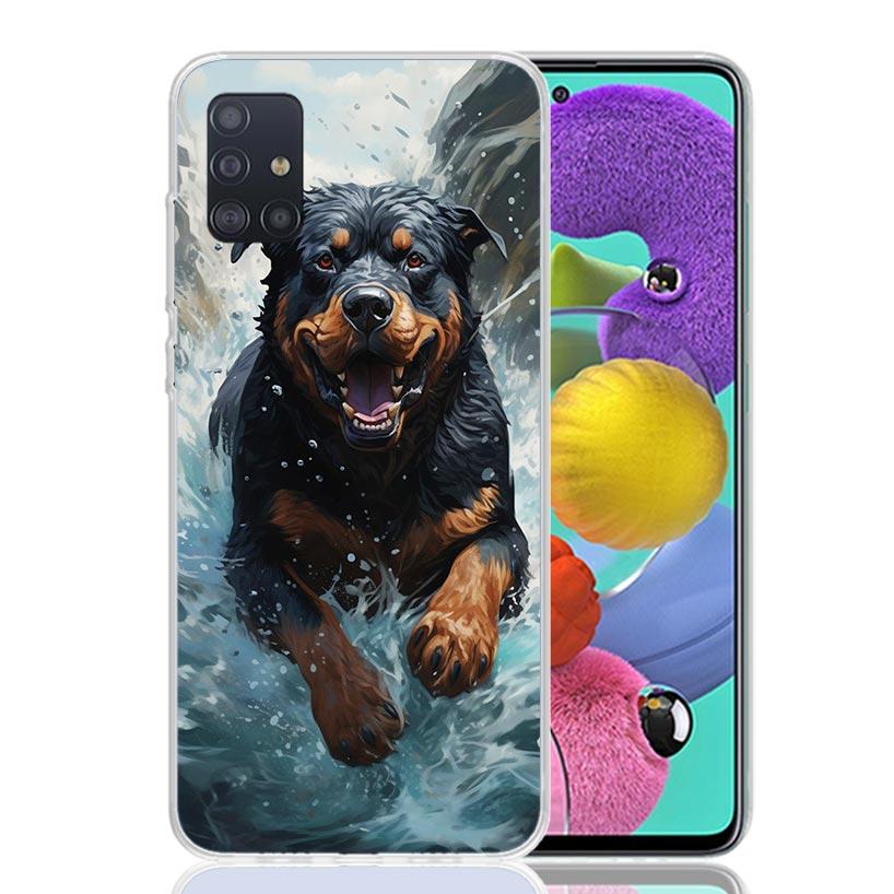Rottweiler Dog Rottie Phone Case For Samsung Galaxy A52 A32 A22 A12 A02S A50S A30S A51 A31 AA71 Note 20 Ultra 10 S10 Plus Galaxy