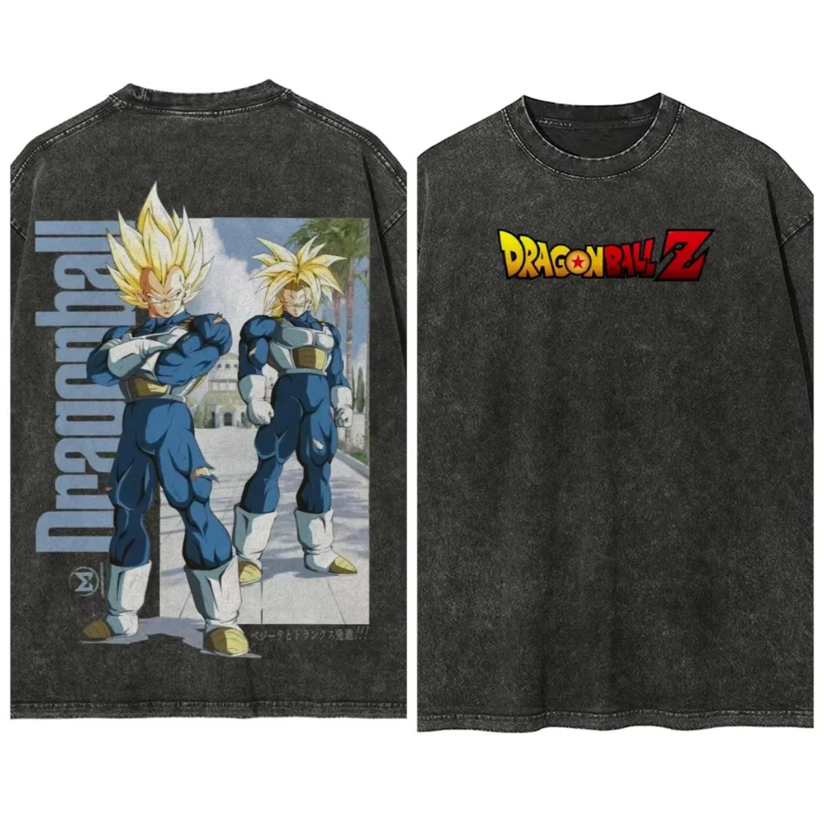 

2026 новая ретро-футболка с коротким рукавом Dragon Ball, удобный летний топ, спортивный, модный, с коротким/половинным рукавом M