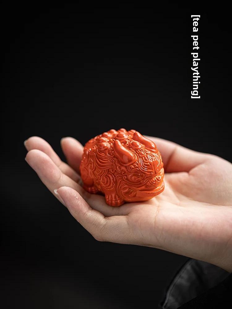 Color-Changing Resin Tea Pet - Mini Zhaocai Pixiu Lion Figurine Cute Kung Fu Tea Set Accessories Unique Tea Table DecorationGift
