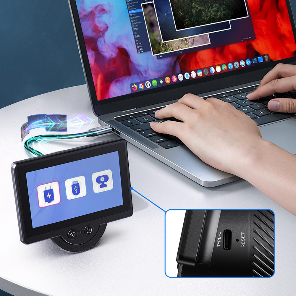 WiFi Electronic Eyepiece with 4.3 Inch IPS Screen Telescope Camera Eyepiece Digital Eyepiece Astronomical Telescope Accessories