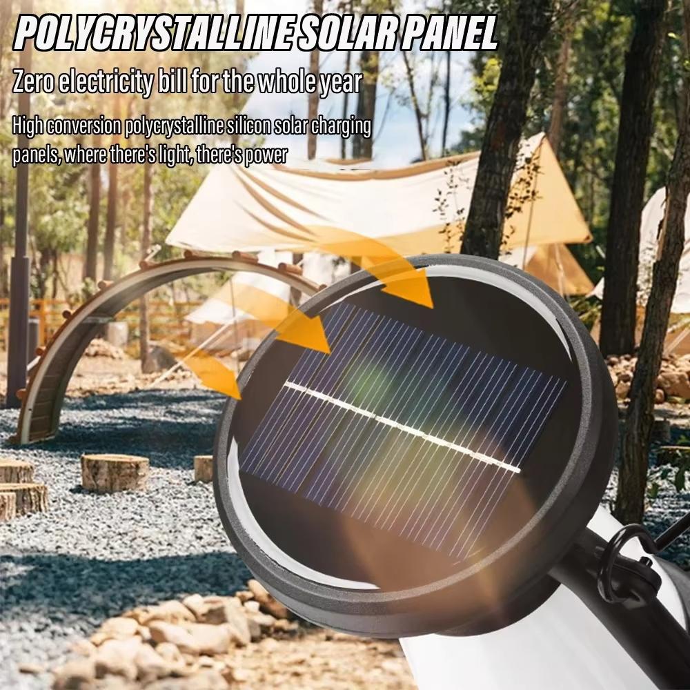 Solar Camping Lamp USB Rechargeable Outdoor Hanging Tent Lantern Stepless Dimming Bar Light Table Portable Retro Horse Light