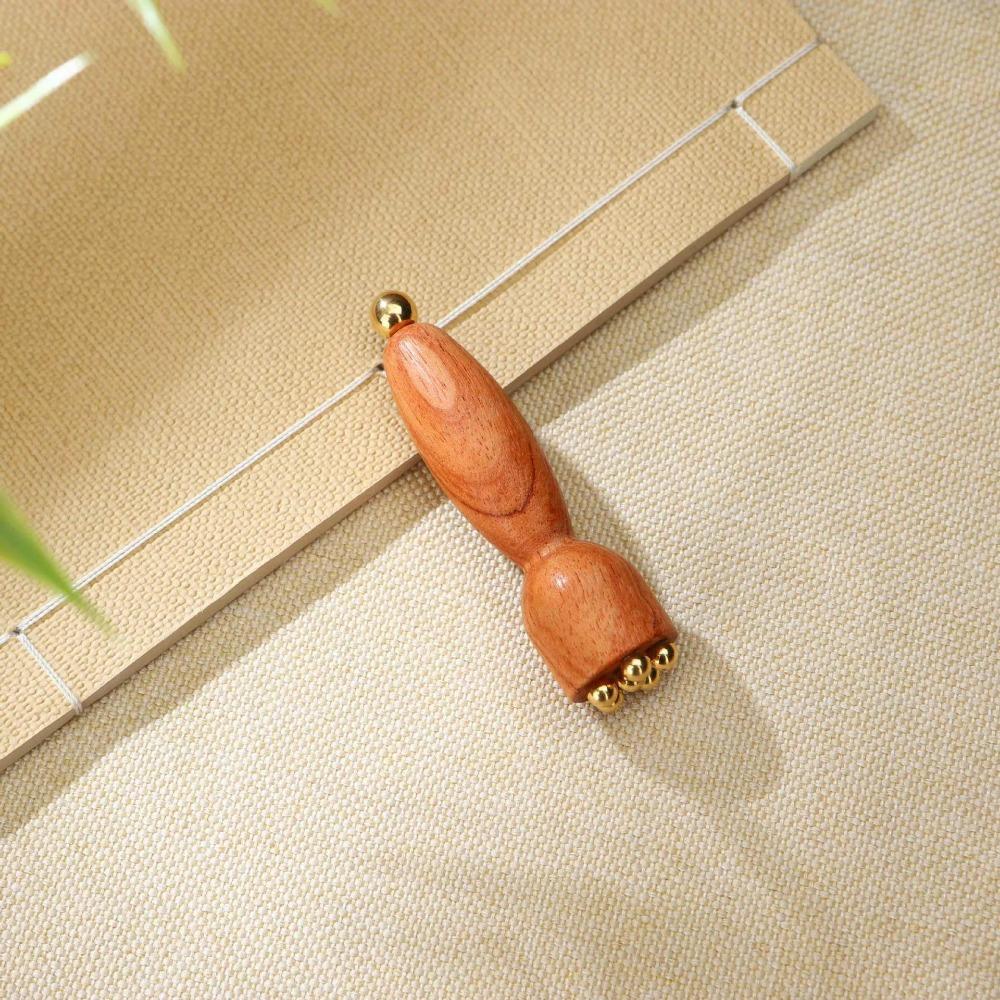 

Lotus Pod Eye Massager Roller 5 Teeth Skin Care Tool for Relieve Facial Fatigue Massage Stick