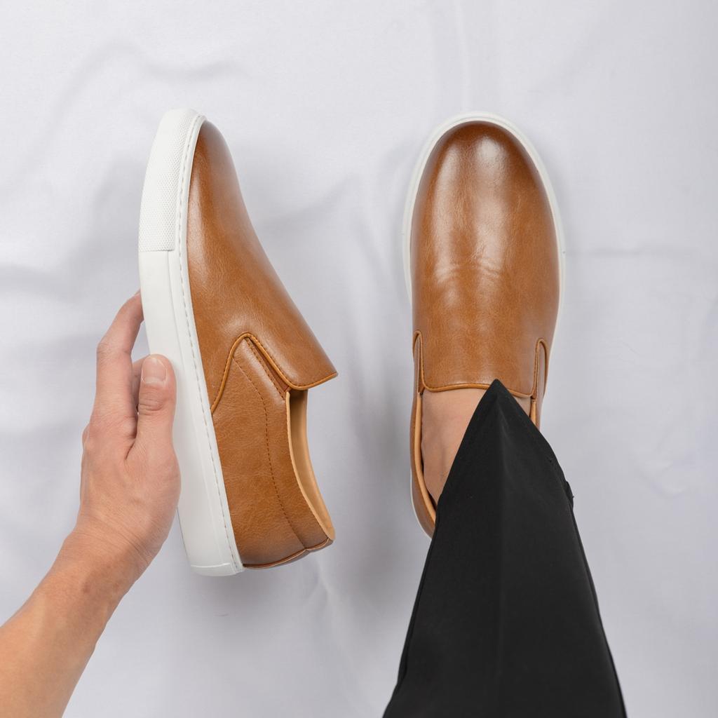 Fashion Fashion Outdoor Lazy Shoes Slip on Male Driving Shoes Fashion Style Men's Loafers Handmade Moccasins Comfy Driving Casual Flats