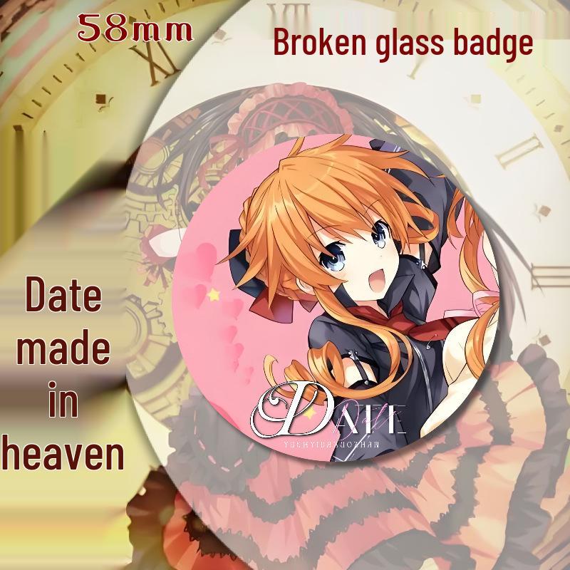 Date A Live Tokisaki Kurumi Tinplate Badge: Anime Brooch & Backpack Charm